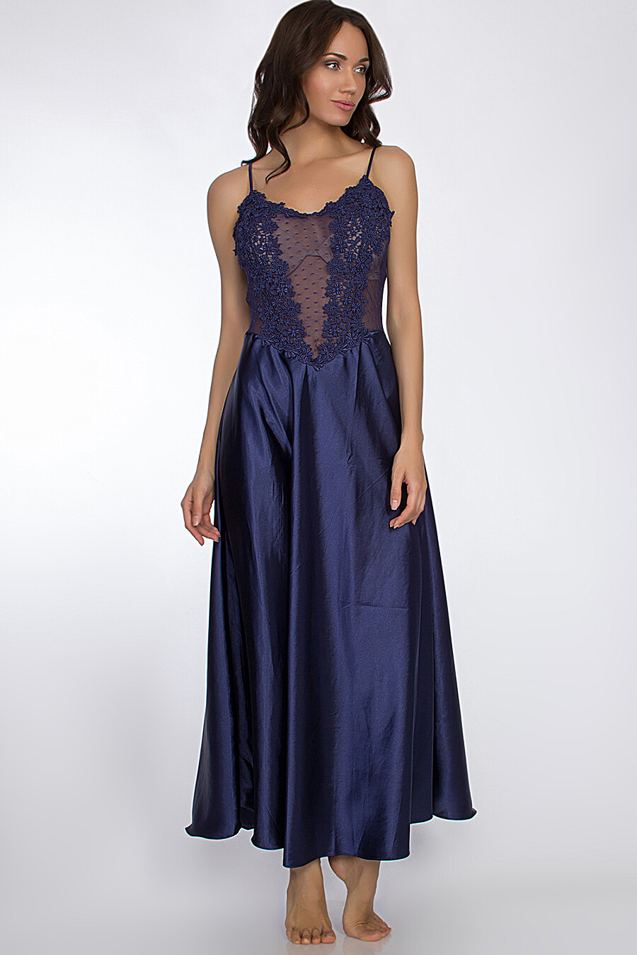 Сорочка ночная длинная с кружевом 17035 Sevilla Миа-Миа