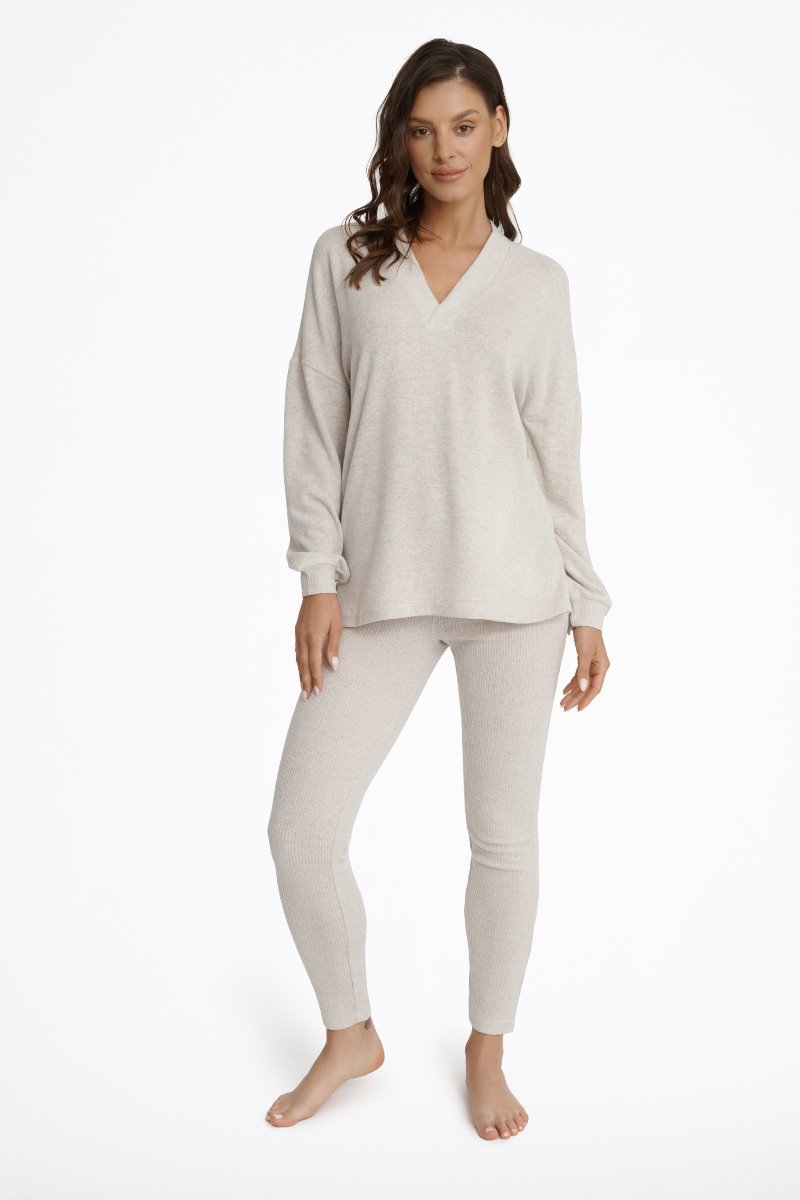 Тёплый домашний костюм лонгслив со штанами 41131 MOVE Esotiq Польша