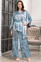 Шёлковая пижама топ и однотонные брюки-палаццо Просекко 4225 Mia-Amore