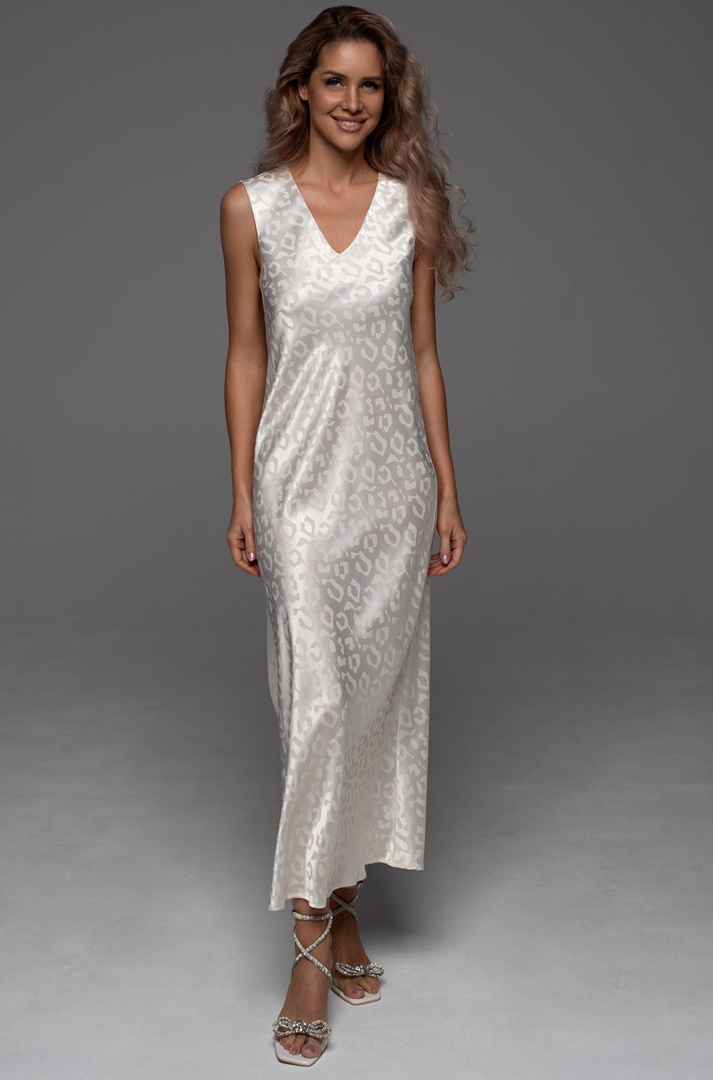 Элегантное длинное платье-сорочка 2237 Леона Mia-Amore