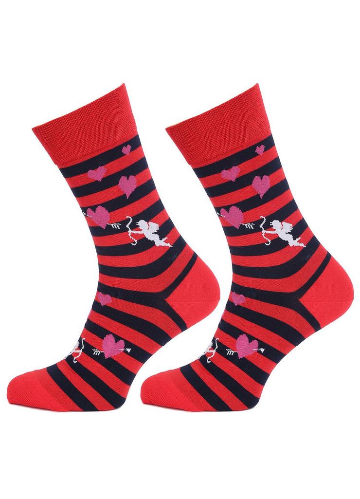 Носки мужские из хлопка с принтом сердечек AMORE LOVE Marilyn