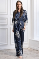 Шёлковая пижама жакет и широкие брюки Александрия 3568 Mia-Amore