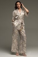 Шёлковая пижама жакет на пуговицах и брюки-палаццо Эйлин 4585 Mia-Amore