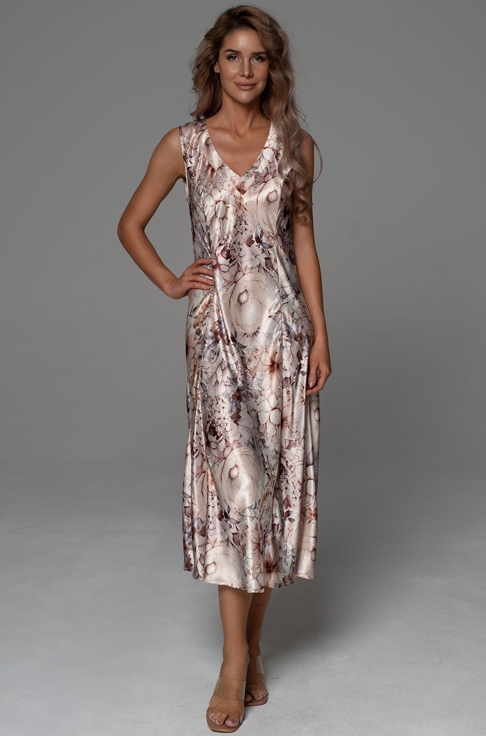 Шёлковая сорочка с широкими бретелями Лаурель 4788 Mia-Amore