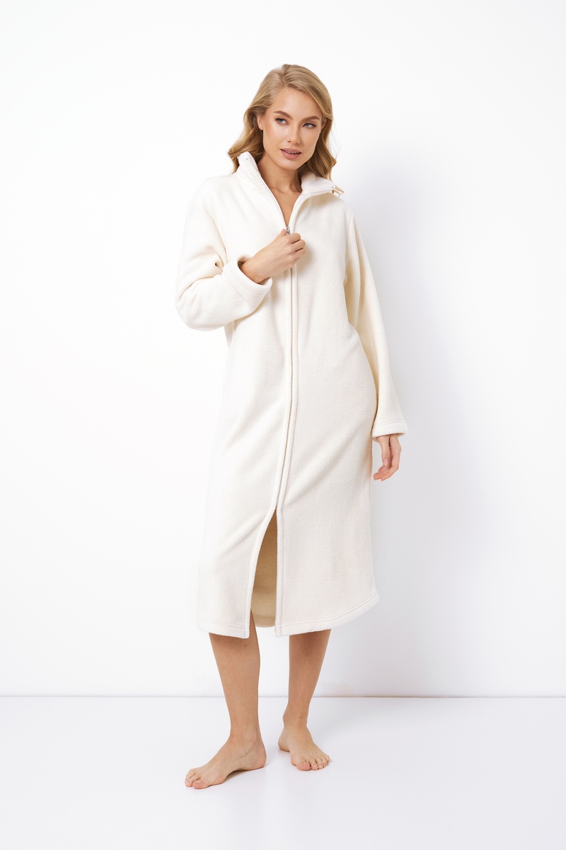Тёплый пушистый халат женский длинный на молнии Тони TONI Aruelle Литва