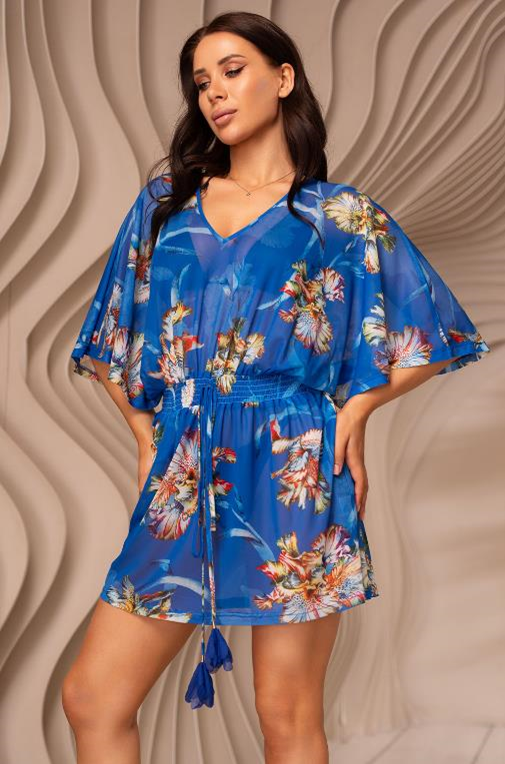 Пляжная туника Mia‑Amore Антигуа 2171 короткая из микросетки