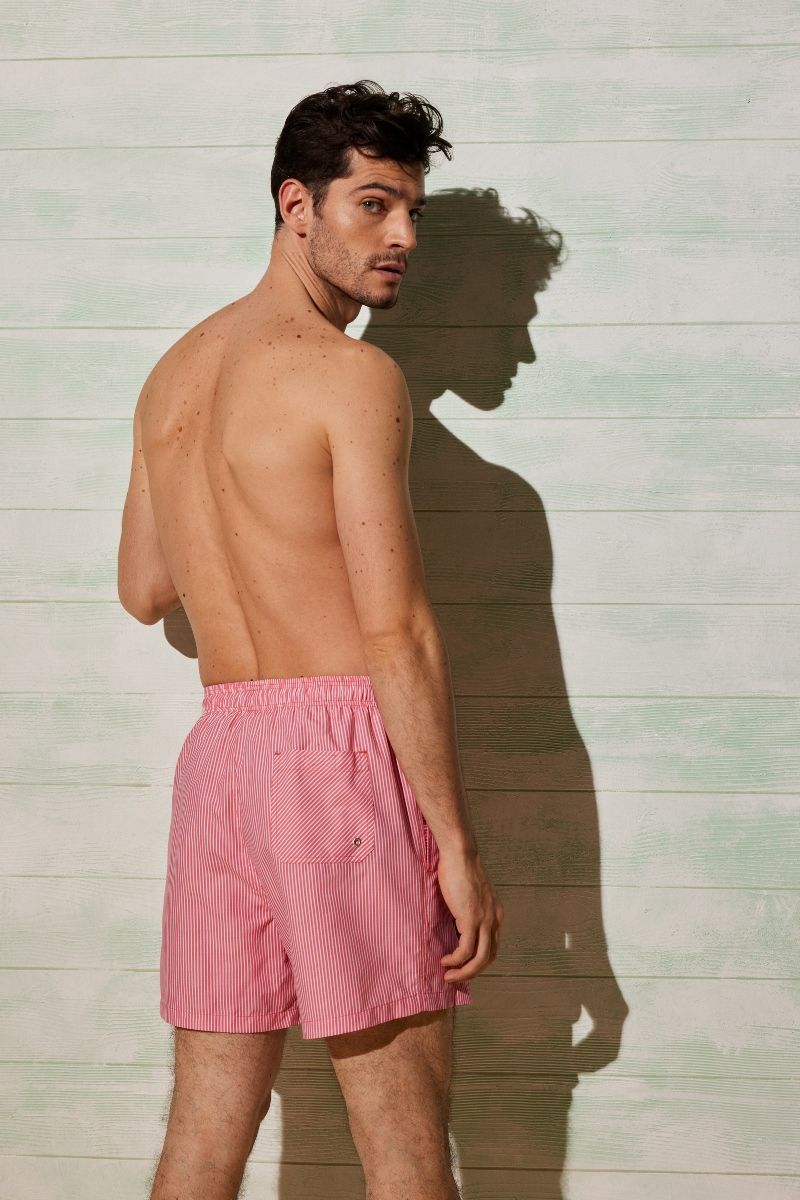 Яркие шорты купальные мужские розовые в полоску 90140 Ysabel Mora Испания  купить в интернет-магазине kokete - Kokete