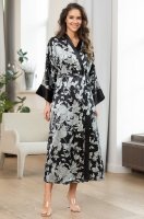 Шёлковый халат длинный запашной с широким рукавом 5159 Виттория Mia-Amore