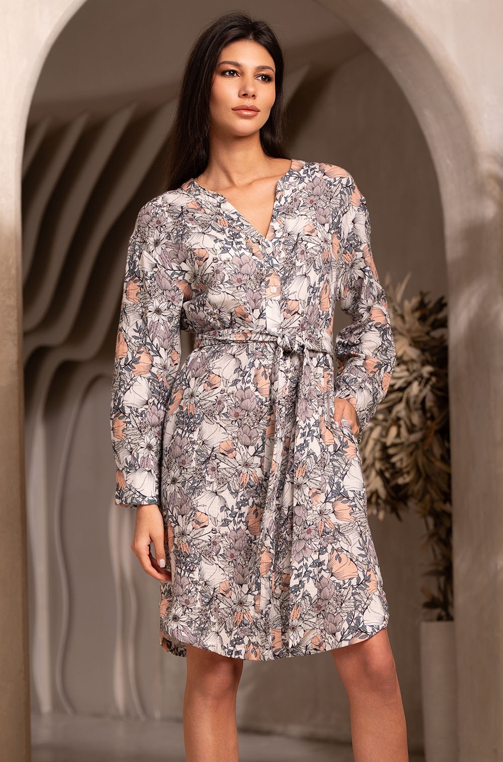 Туника Mia-Amore Daisy 5821 с длинным рукавом из хлопкового муслина