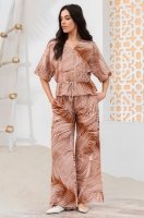 Комплект женский летний с брюками хлопок/лён Пасадена 5547 Mia-Amore