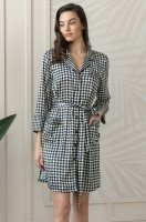 Шёлковый короткий халат на пуговицах Джулианна 3977 Mia-Amore