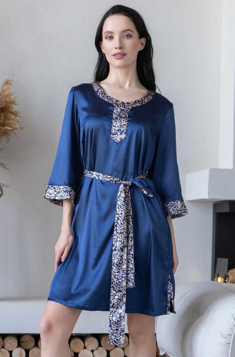 Туника домашняя свободного силуэта с рукавом 9334 Византия Mia-Amore