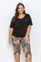 Пижама хлопковая футболка и бриджи большие размеры 2918 CAMILLA Taro