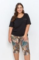 Пижама хлопковая футболка и бриджи большие размеры 2918 CAMILLA Taro
