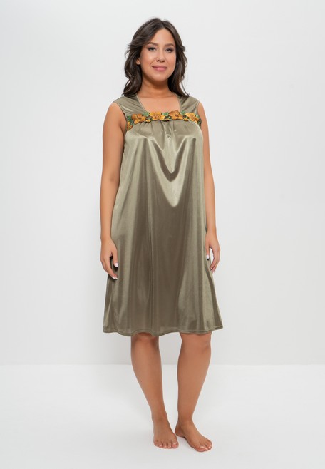 Сорочка ночная женская средней длины 1400 Cleo хаки