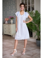 Хлопковая сорочка ночная рукавом HELENE Хелен 16195/голубой Миа-Миа