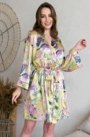 Шёлковый женский халат запашной короткий Иоланта 3953 Mia-Amore