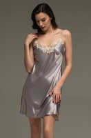 Ночная сорочка из однотонного смесового шелка Эйлин 4581 Mia-Amore