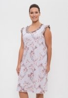 Ночная сорочка хлопок большие размеры беж/сакура 680 Cleo