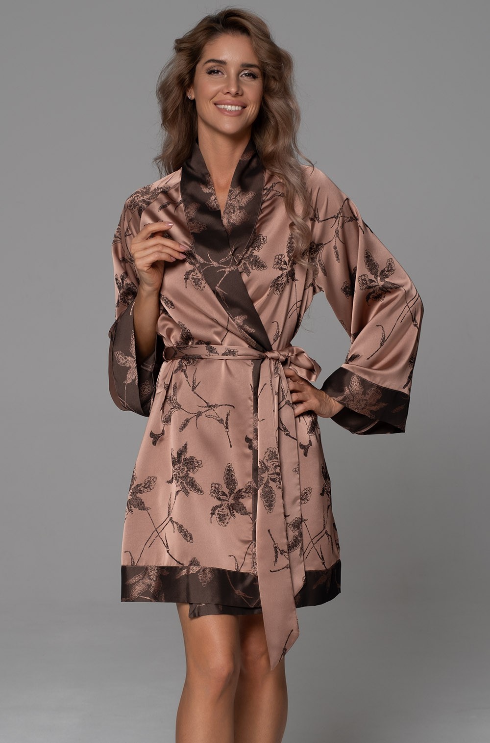 Халат запашной из шёлка с вискозой Шейла 4893 Mia-Amore