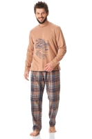 Пижама мужская лонгслив со штанами в клетку из фланели MNS 421 KEY