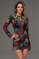 Пляжная туника короткая из сетки Калипсо 2270 Mia-Amore