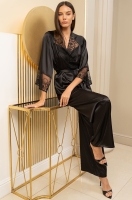 Роскошная шёлковая пижама жакет топ брюки-палаццо Багира 4435 Mia-Amore