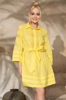 Пляжная туника хлопковая на пуговицах Рошель Rochelle 1610 Mia-Amore жёлтый
