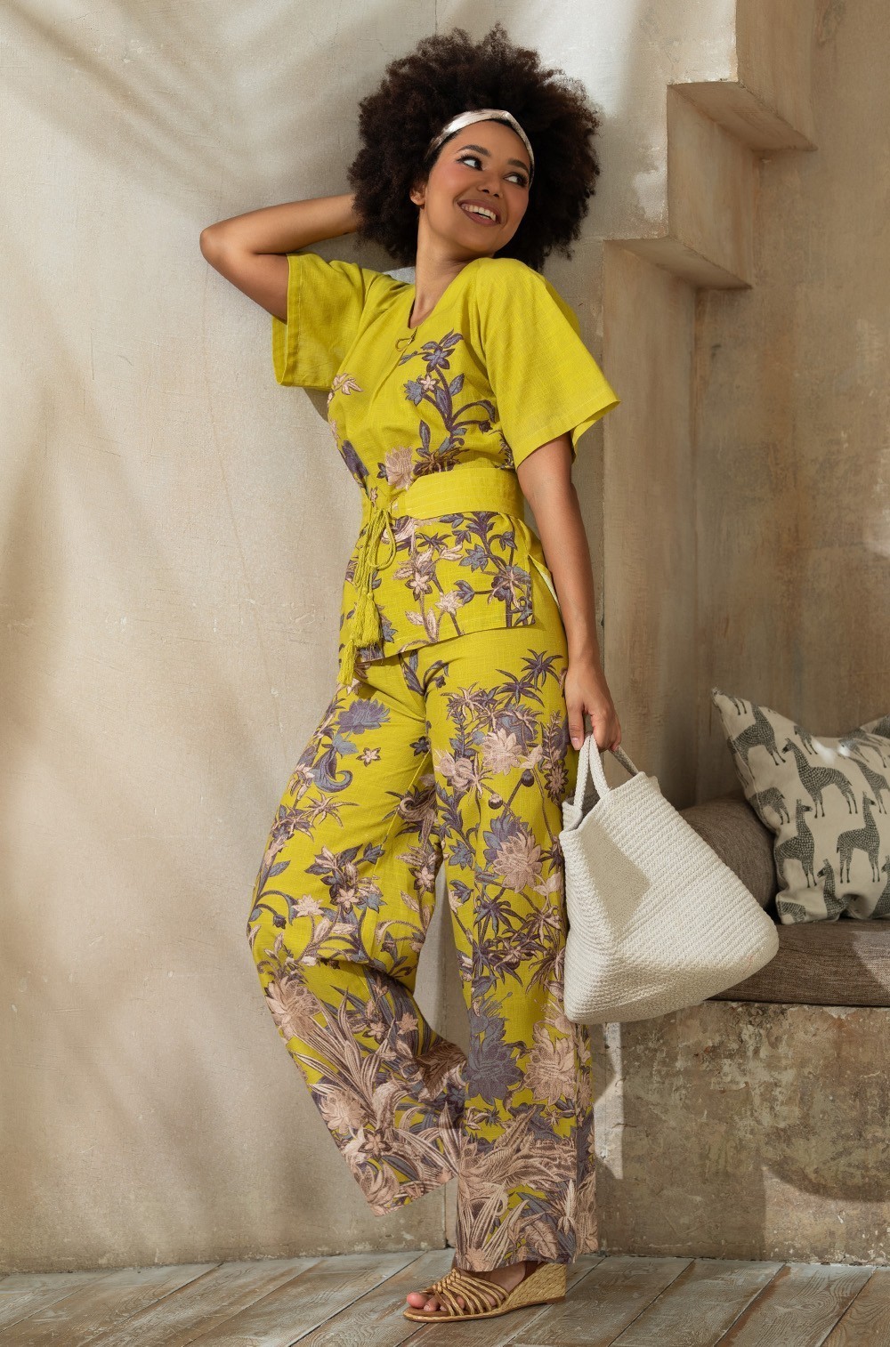 Пляжный комплект женский Фиджи 5407 Mia-Amore брюки палаццо и топ