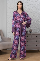 Роскошная пижама жакет с брюками из шёлка с вискозой Камея 4418 Mia-Amore