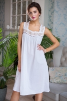 Хлопковая ночная сорочка миди HELENE Хелен 16191/золото Миа-Миа