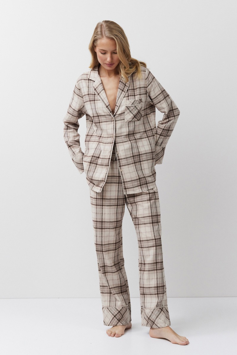 Фланелевая пижама в клетку рубашка со штанами MAELLE Aruelle Литва