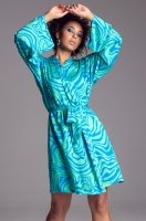 Халат домашний запашной короткий из вискозы с шёлком Севиль 5063/б Mia-Amore