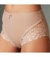 Трусы женские хлопковые слипы высокой посадки 201 Lolita бежевый