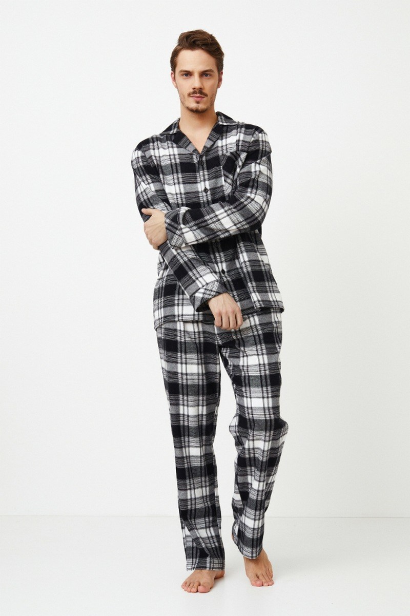 Пижама мужская со штанами из хлопковой фланели JAMES Aruelle Литва