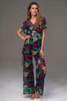 Пляжный костюм топ и широкие брюки из сетки Калипсо 2275 Mia-Amore