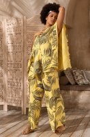 Костюм женский топ-трансформер и брюки Тенерифе 5225 жёлтый Mia-Amore