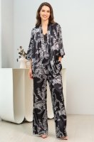 Шёлковая пижама запашной жакет топ брюки MIRIAM Мириам 3454 Mia-Amore