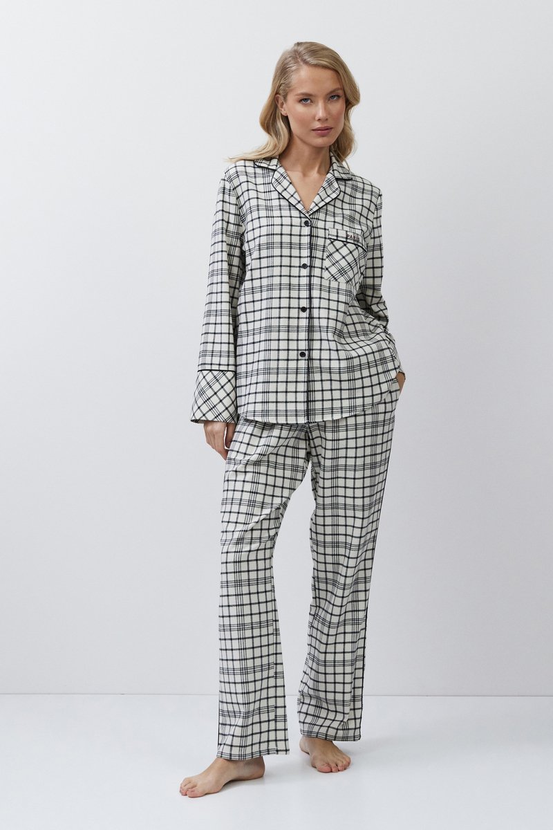 Тёплая пижама из фланели рубашка со штанами TERRA Aruelle Литва
