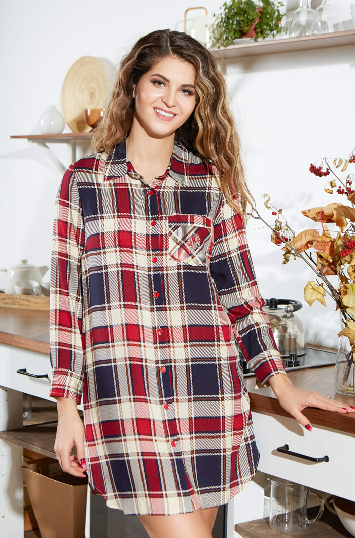 Рубашка домашняя женская Yuna Юна 16385