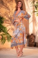 Пляжная туника длинная вискозная Мадагаскар 1798 Mia-Amore