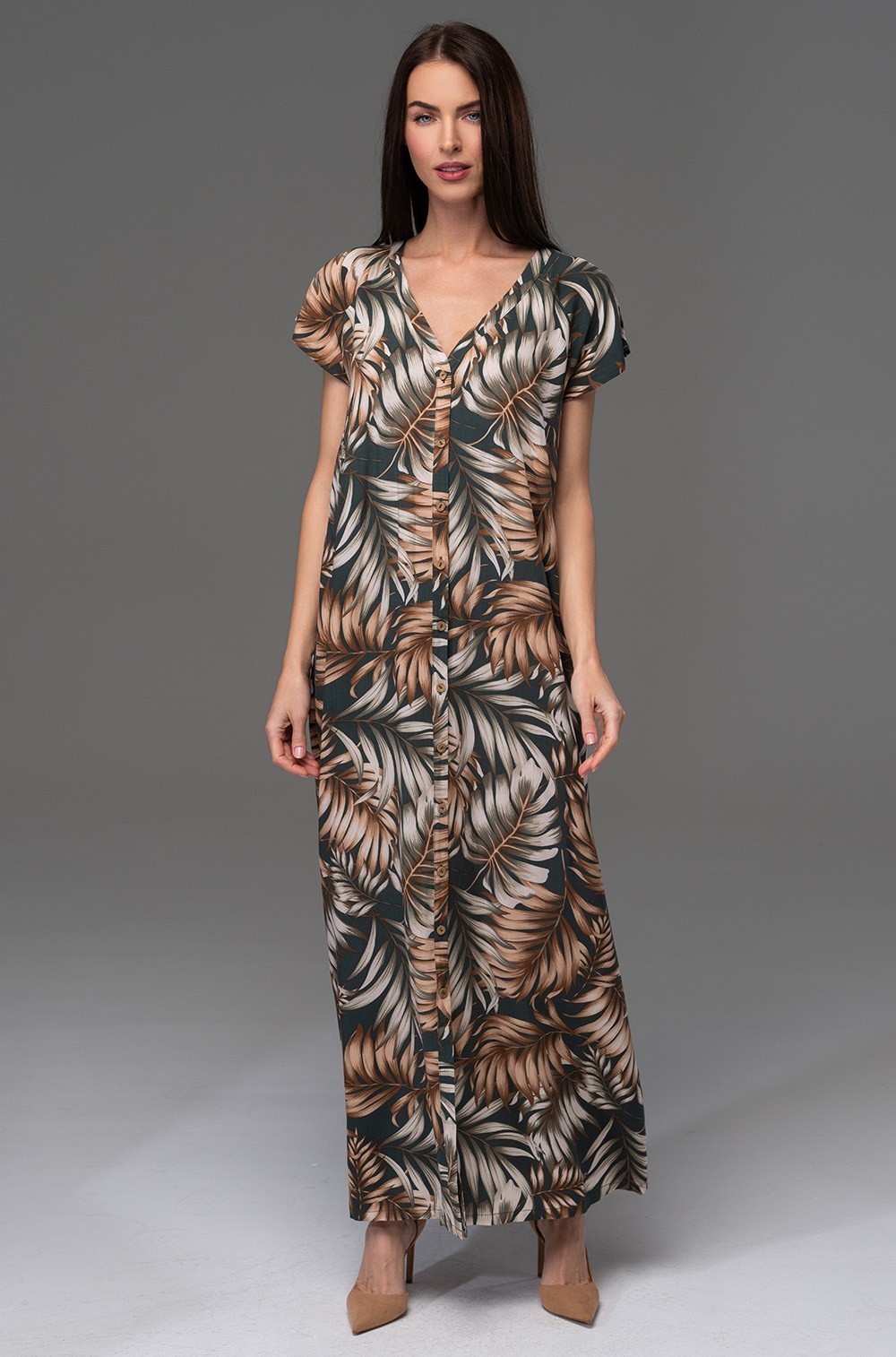 Платье-рубашка на пуговицах из вискозы Самуи 5398 Mia-Amore