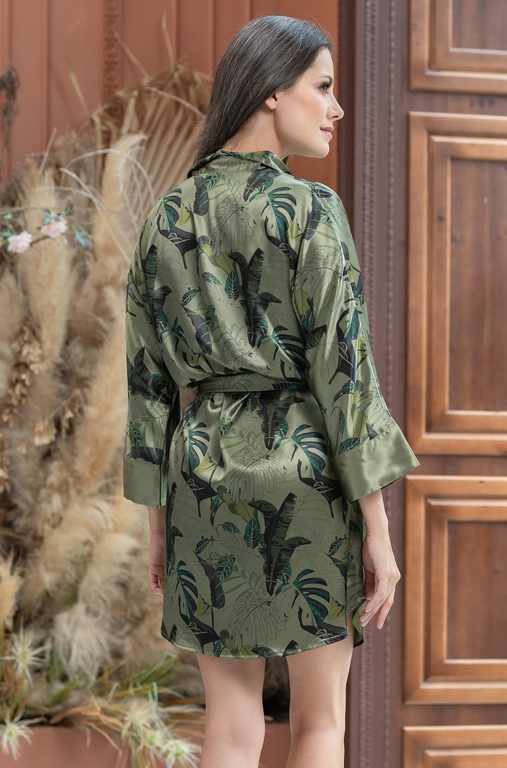 Купить Шёлковый халат домашний на пуговицах большие размеры Тиана 4007  Mia-Amore в интернет-магазине - Kokete