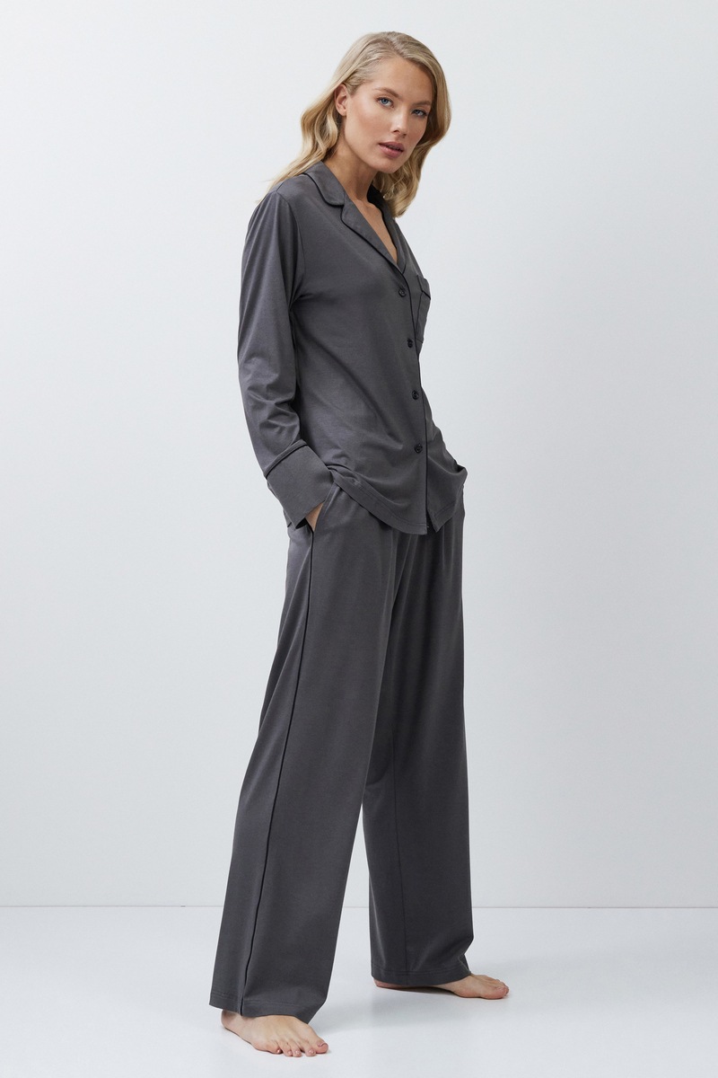 Элегантная пижама со штанами хлопок/модал CADANCE GREY Aruelle Литва