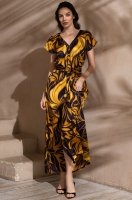 Платье-халат на пуговицах Mia-Amore Марсела 4111 из шёлка с вискозой