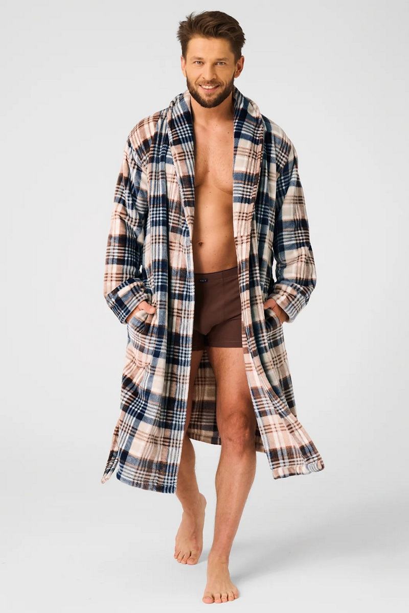 Фланелевый халат мужской MGL 443 KEY Польша