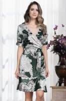 Шёлковый халат женский на запахе с поясом AGATA Агата 3703 Mia-Amore