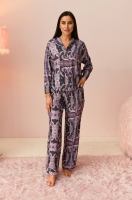 Пижама женская из вискозы рубашка с широкими брюками 16505 Alba Миа-Миа