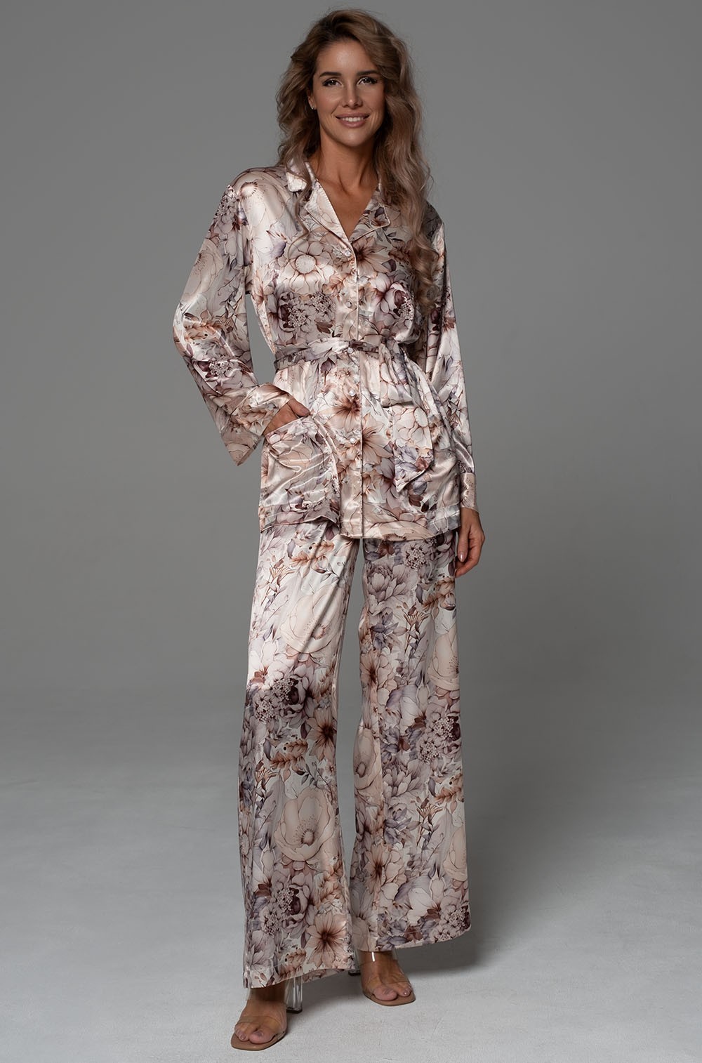 Шёлковая пижама рубашка с брюками Лаурель 4786 Mia-Amore