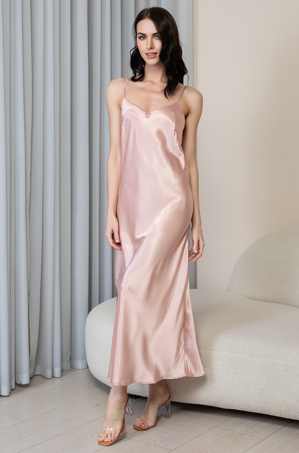 Сорочка ночная Анабелла Миа-Аморе 4824 шёлковая пудра